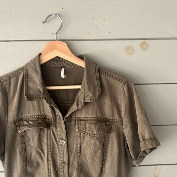 Young, Fabulous & Broke (YFB) Olive Utility Jumpsuit – Size Small - Picture 3 of 7